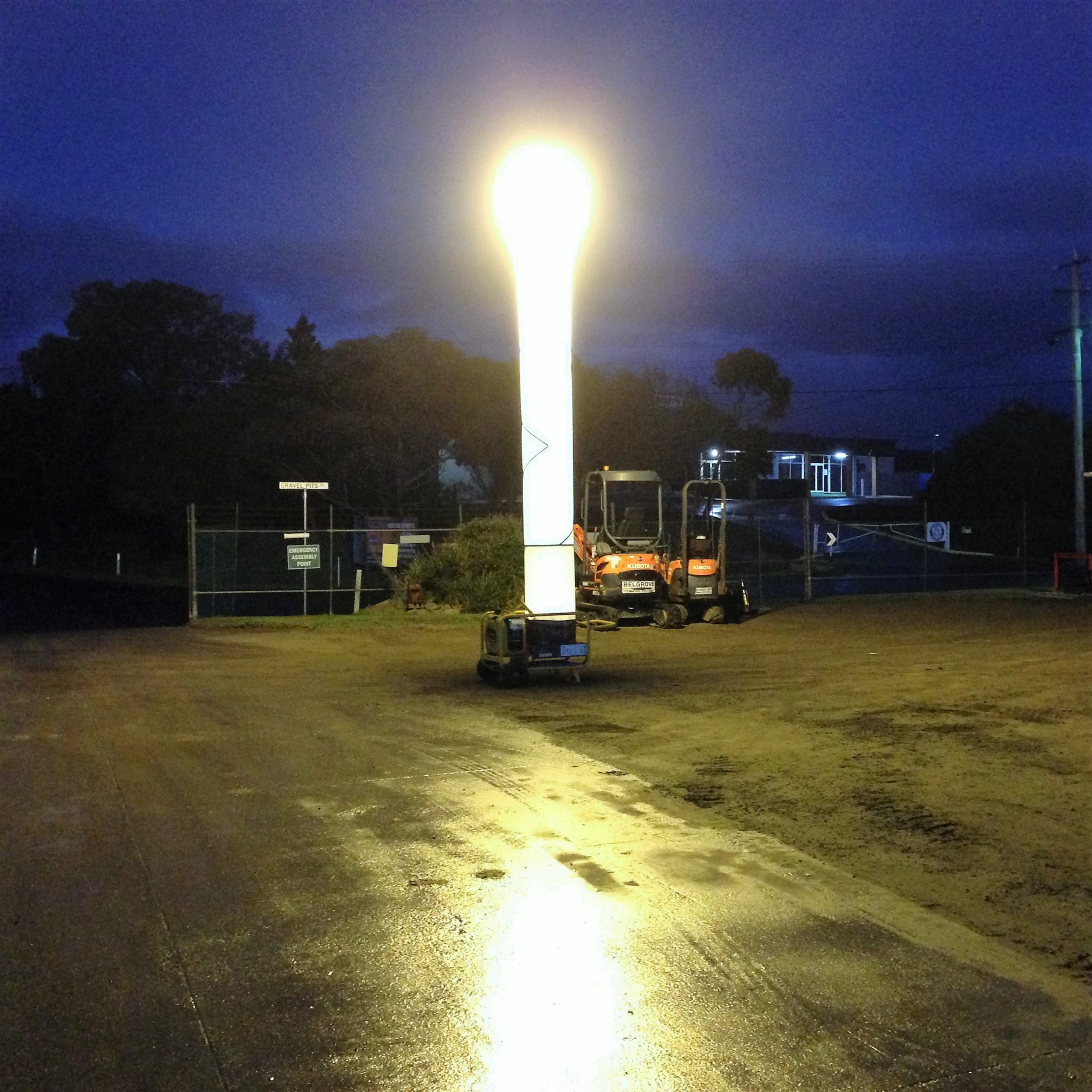 inflatable light tower outdoor event