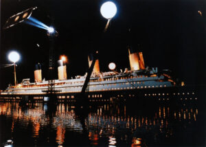 titanic movie cinema shooting. airstar lighting balloons