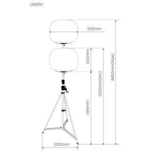 1000w height