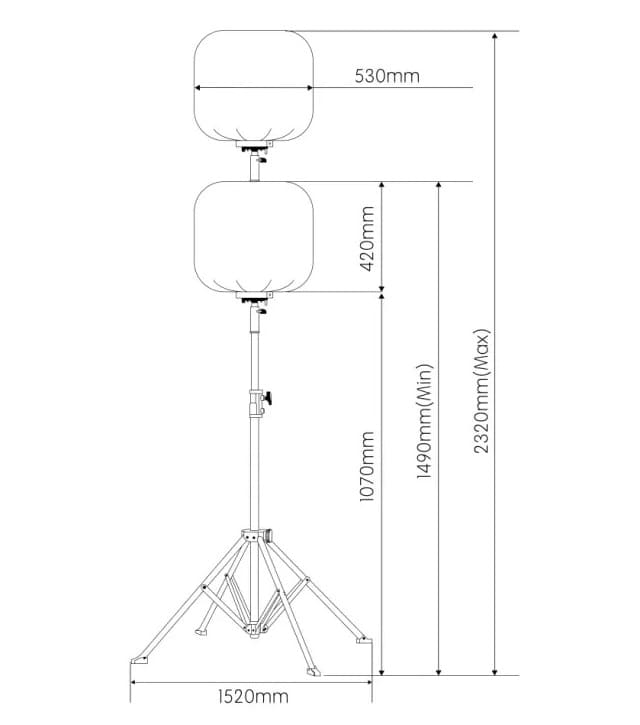 120w balloon light tower